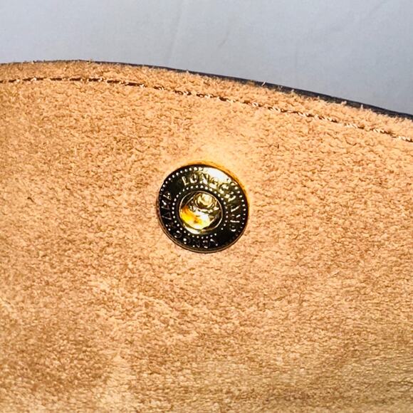 Auth LONGCHAMP Le Preage Original - Cream Dark Brown Nylon Leather Handbag - Picture 13 of 14